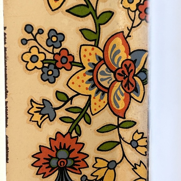 Vintage Candle Holder Lenox Cream Red Oval Mirror Floral Accents Cottagecore - Picture 4 of 7